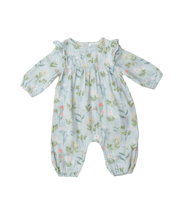 Meadow Floral Ruffle Sleeve Romper