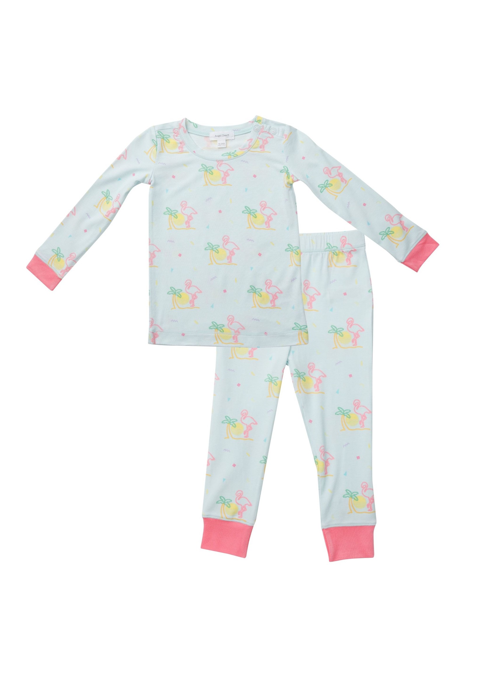 Angel Dear Neon Flamingo Loungewear Set