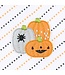 Pumpkin Parade Embroidered Short Sleeve Bubble