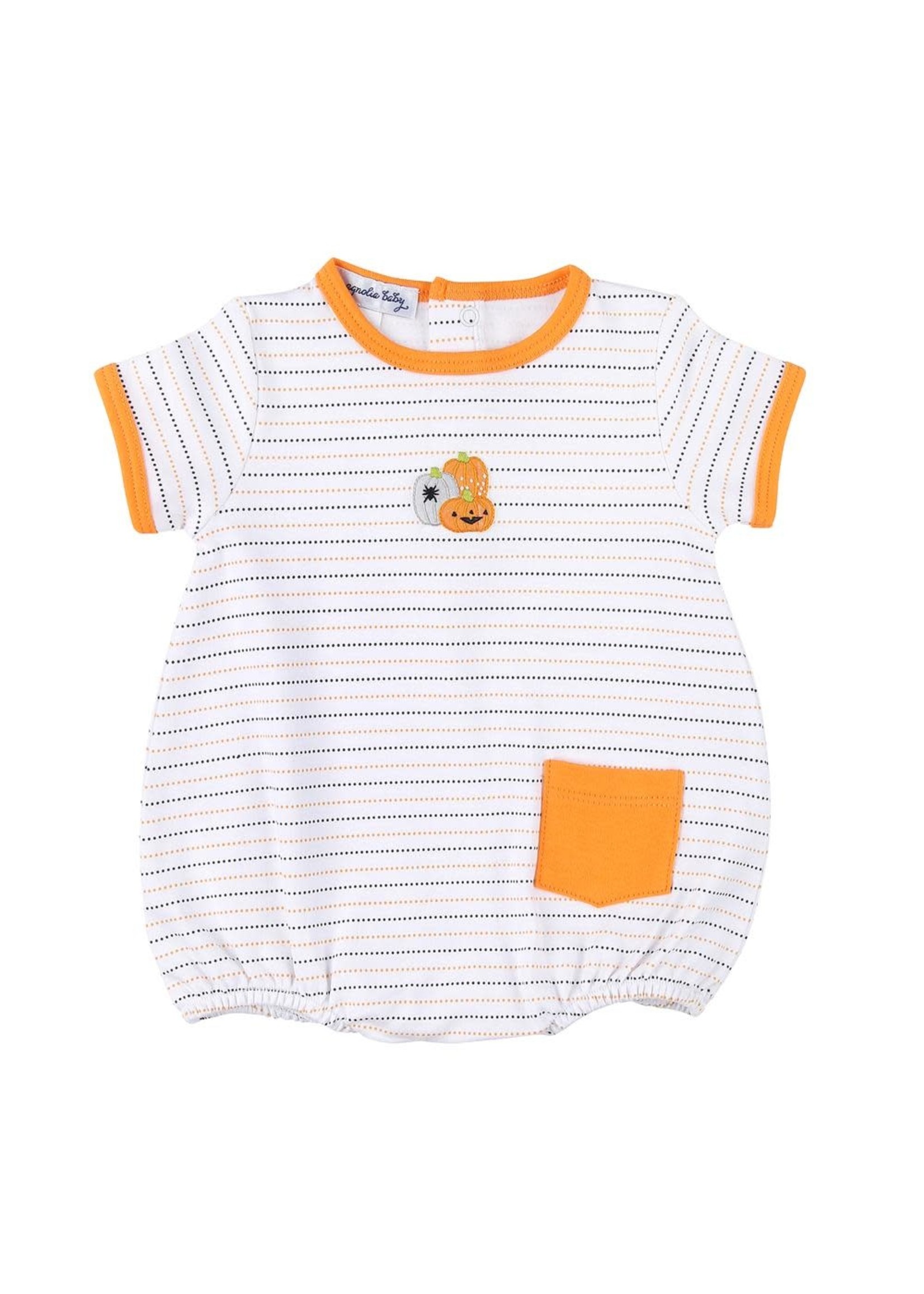 Magnolia Baby Pumpkin Parade Embroidered Short Sleeve Bubble