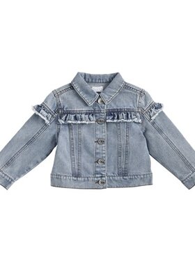 MudPie Denim Ruffle Jacket