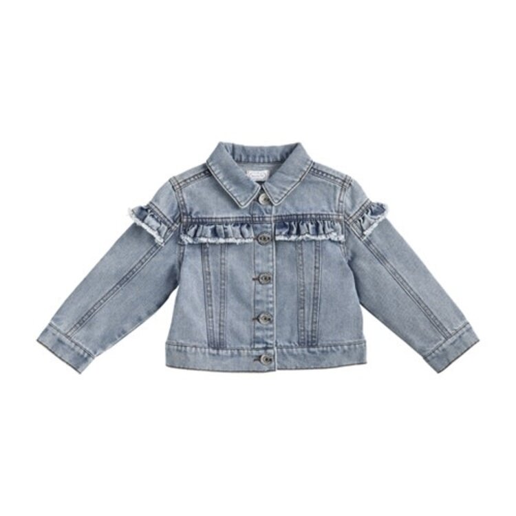 MudPie Denim Ruffle Jacket