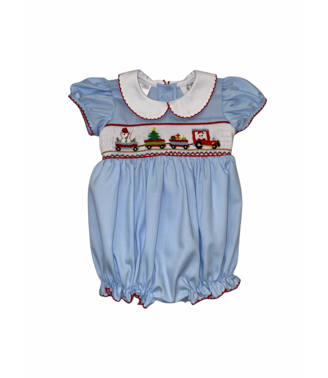 Blue Smock Waist Bubble