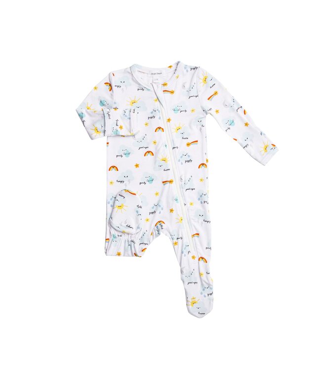 Emotional Clouds Zipper Footie