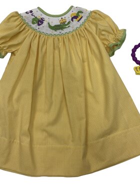 LuLu BeBe Mardi Gras Smocked Bishop