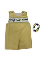 LuLu BeBe Mardi Gras Smocked Shortall