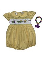 LuLu BeBe Mardi Gras Smocked Waist Girl Bubble