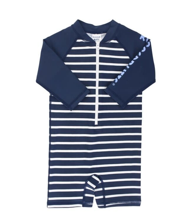 Navy Stripe Rash Guard Bodysuit