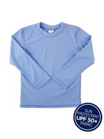 Rufflebutts Cornflower Blue Long Sleeve Rash Guard