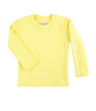 Rufflebutts Banana Yellow Long Sleeve Rash Guard