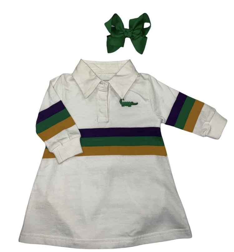 MeMes Mardi Gras Rugby Dress