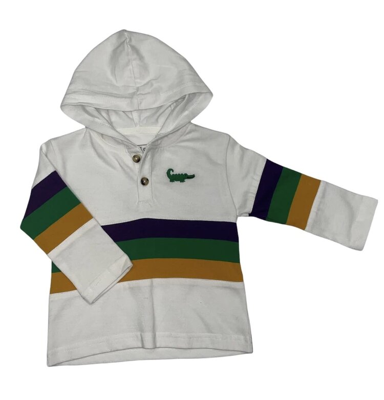 MeMes Mardi Gras Rugby Hoodie