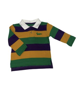 MeMes Mardi Gras Stripe Shirt w/ White Collar