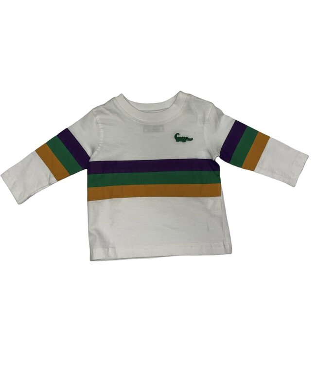 Mardi Gras Rugby Crew Neck Long Sleeve Shirt