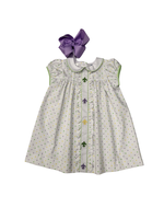 LuLu BeBe Mardi Gras Dotted Dress