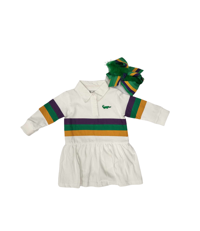 Mardi Gras Rugby Waist Dress