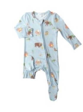 Angel Dear Wildlife on Vacation 2 Way Zipper Footie