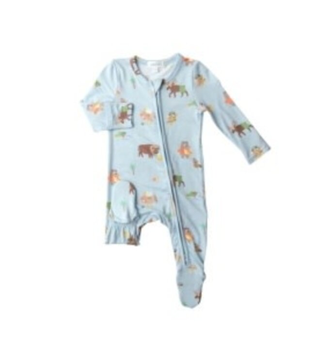 Wildlife on Vacation 2 Way Zipper Footie