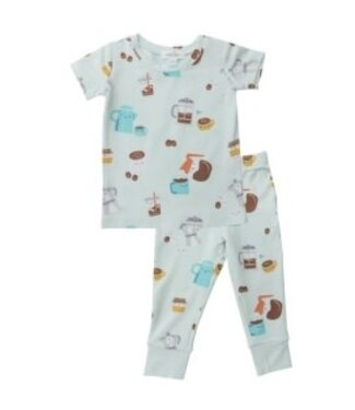 Angel Dear Coffee Short Sleeve Loungewear Set