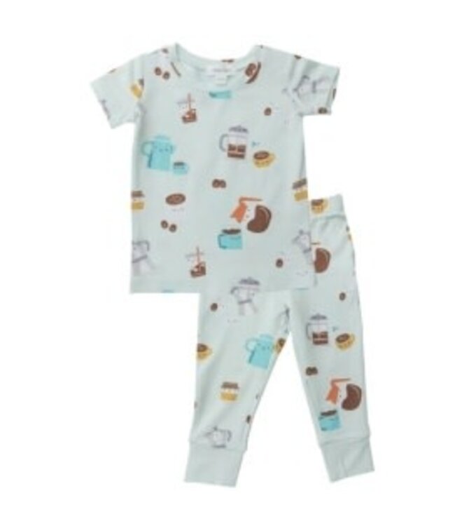 Coffee Short Sleeve Loungewear Set