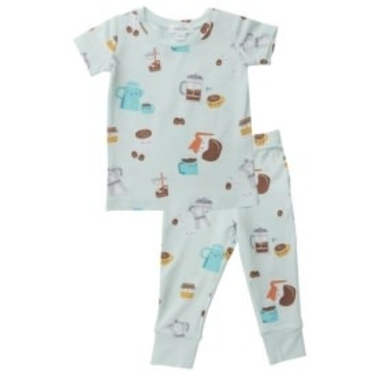 Angel Dear Coffee Short Sleeve Loungewear Set