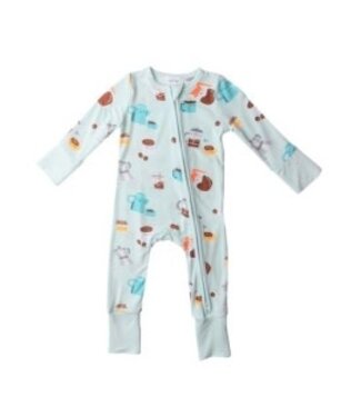 Angel Dear Coffee Mint 2 Way Zipper Romper