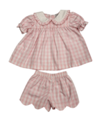 Delaney Pink Check Top/Short Set