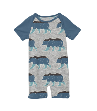 Kickee Pants Night Sky Bear Raglan Romper