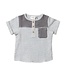 Slate Stripe Henley Tee w/ Pocket Short