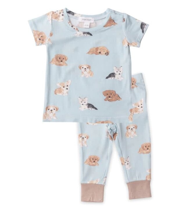 Soft Puppies Blue Short Sleeve Loungewear Set