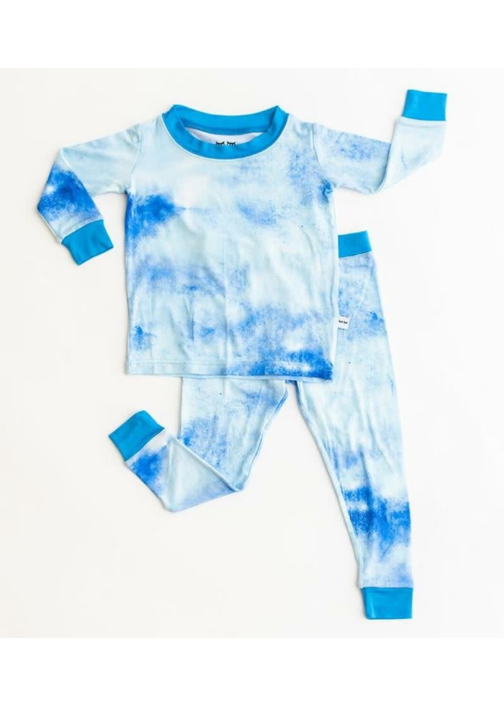Little Sleepies Blue Watercolor Two-Piece Pajama Set