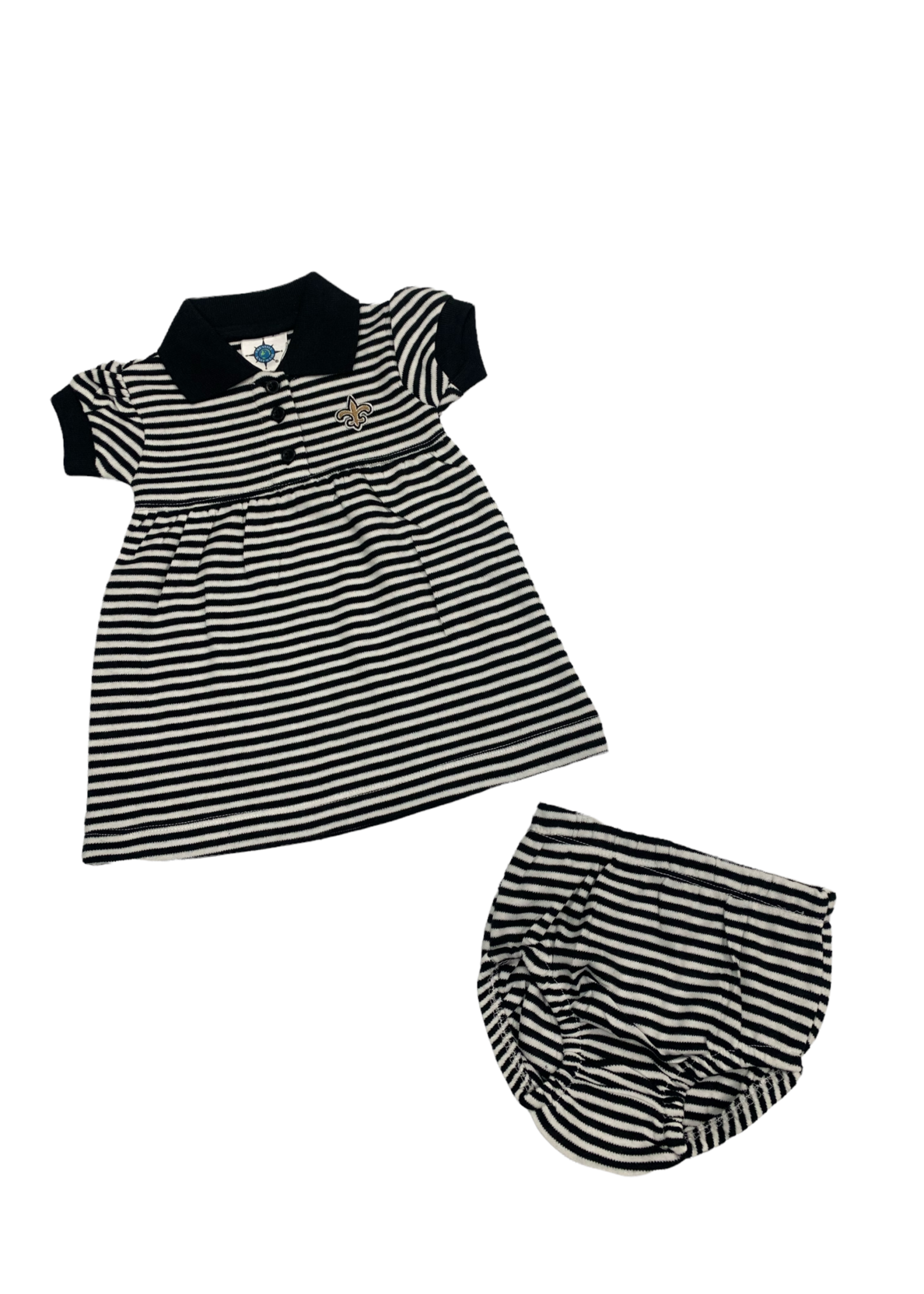 Creative Knitwear Saints - Black Stripe Dress - 463