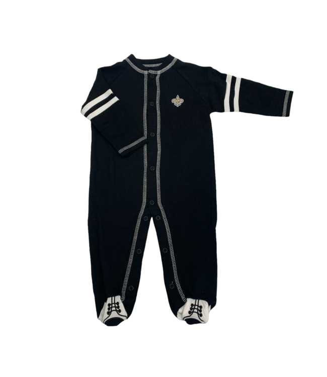 Saints- Black Sport Shoe Romper - 451