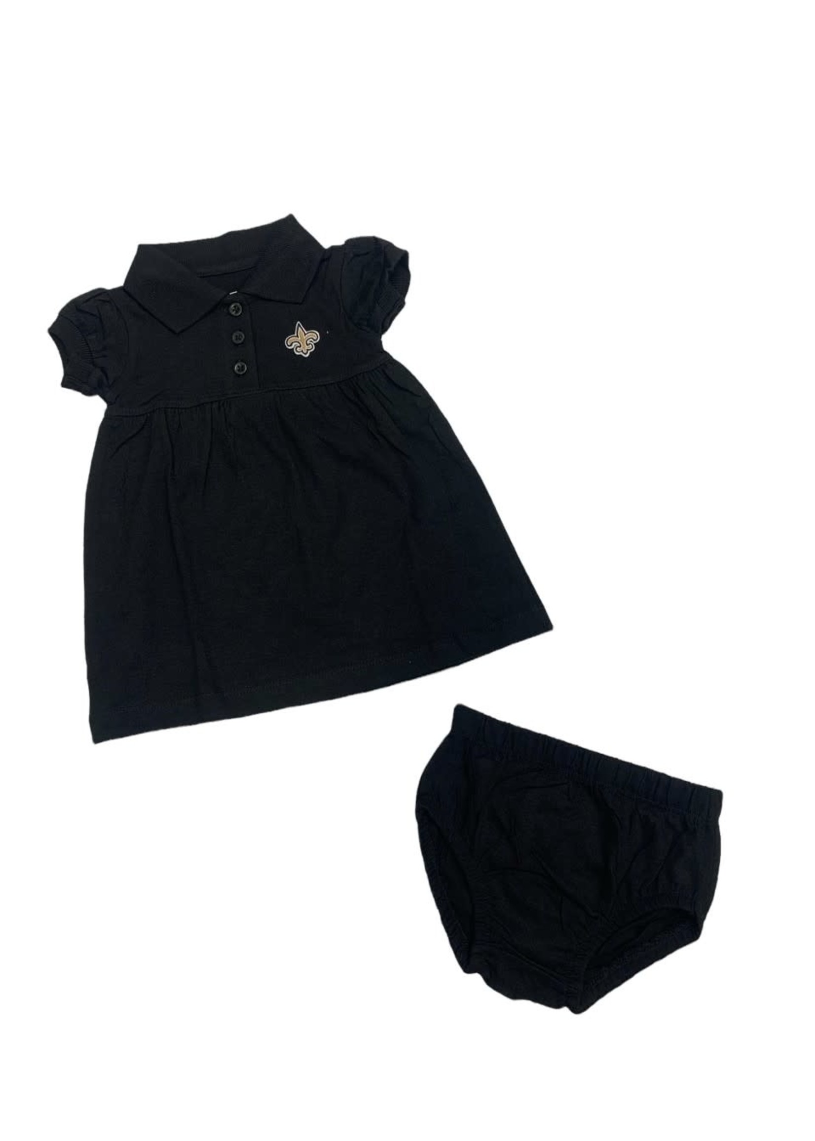 Creative Knitwear Saints - Black Polo Dress - 412