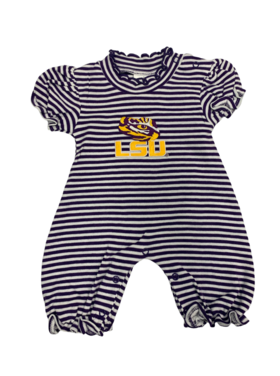 Creative Knitwear LSU - Stripe Bubble Romper - 436