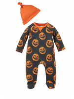 MudPie Boy Pumpkin Sleeper and Hat