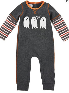 MudPie Ghost Applique One Piece