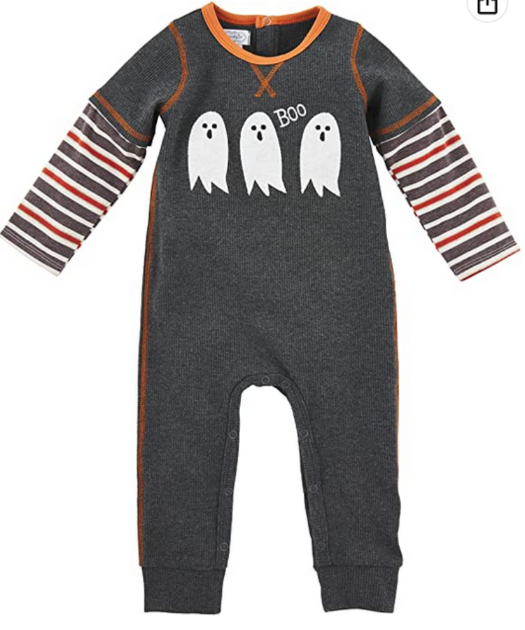 MudPie Ghost Applique One Piece