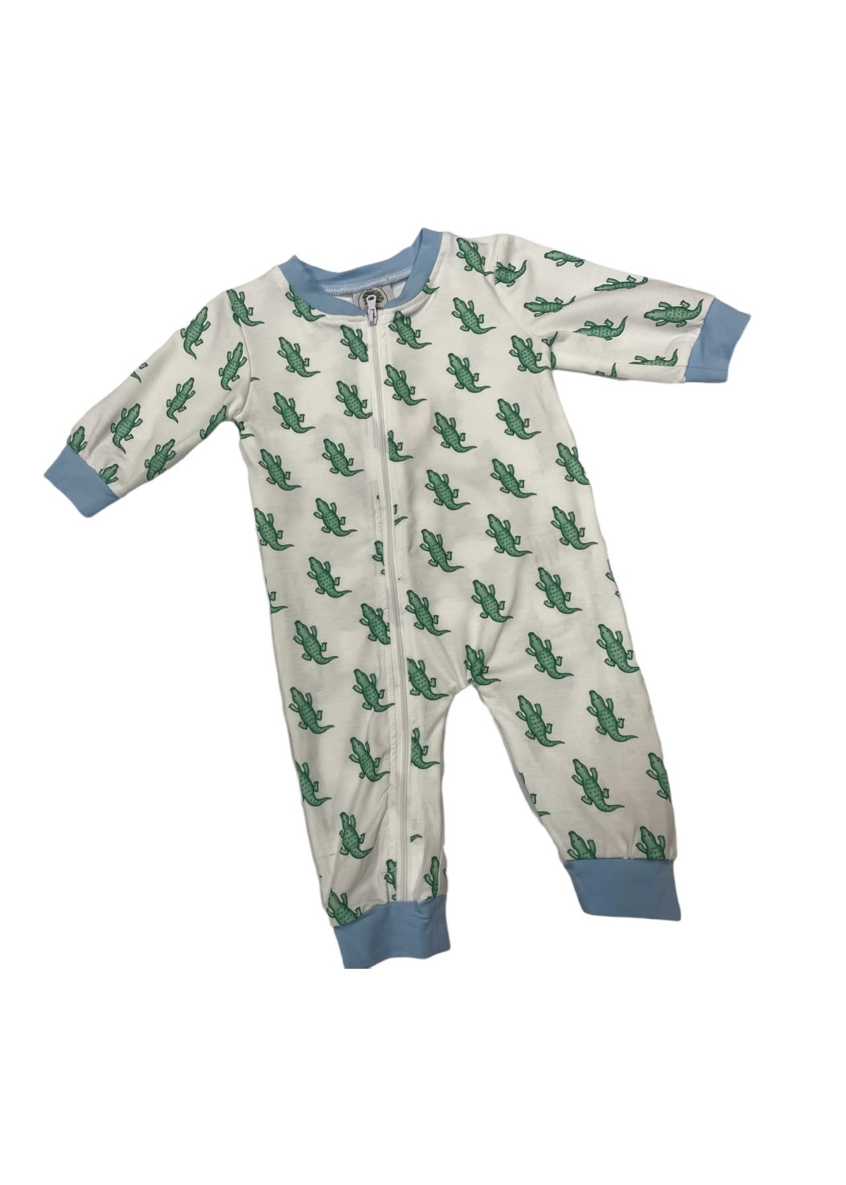 Cypress Row Alligator Blue Zippy Loungewear