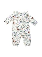 Angel Dear Owls Romper w/ Ruffle Sleeve