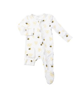 Angel Dear Bees 2 Way Zipper Footie