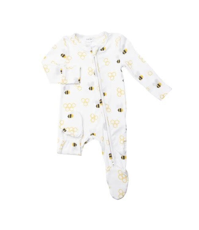 Bees 2 Way Zipper Footie