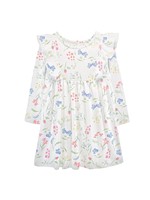 Baby Club Chic Winter Wildflowers Toddler Dress with Ruffle