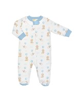 Baby Club Chic Cute Puppies Blue Zipped Footie