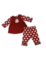 Three Sisters Santa Applique Girls Legging Set