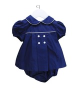 Baby Blessings Naomi Navy & White Set