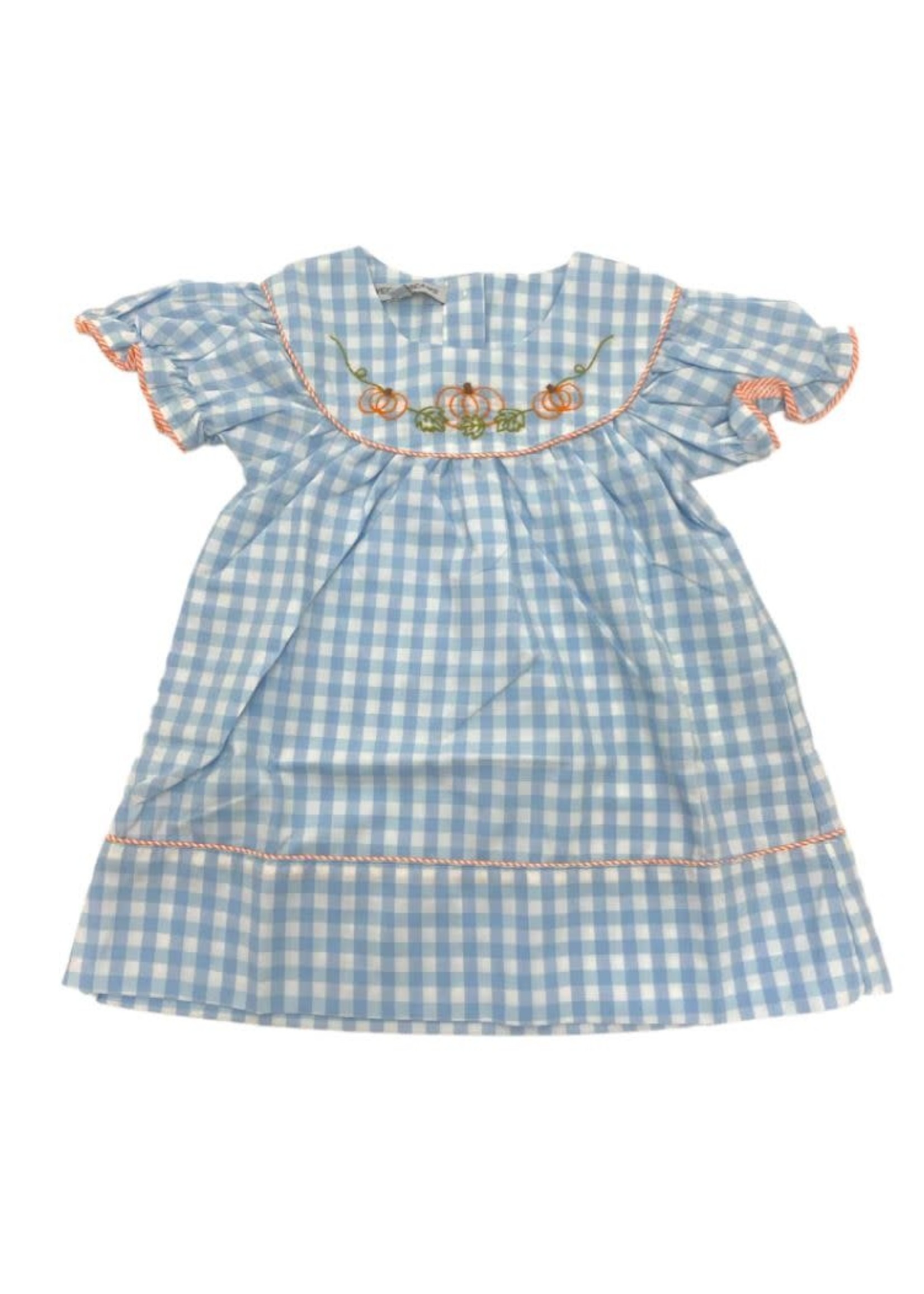 Sweet Dreams Blue Gingham Pumpkin Dress