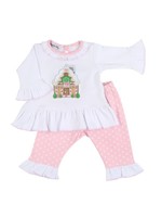 Magnolia Baby Gingerbread Fun Ruffle 2 Pc Pant Set