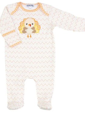 Magnolia Baby Little Gobbler Applique Lap Footie