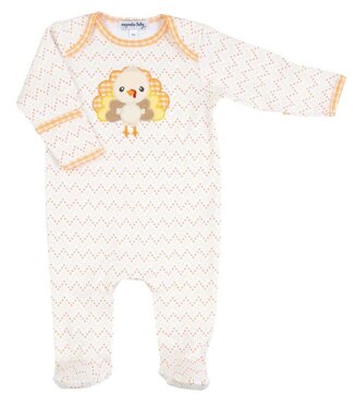 Magnolia Baby Little Gobbler Applique Lap Footie